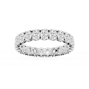 Morgan Oval Lab Grown Diamond Classic Four Prong Eternity Band