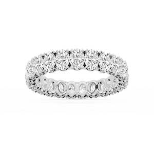 Morgan Oval Lab Grown Diamond Classic Four Prong Eternity Band