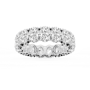 Morgan Oval Lab Grown Diamond Classic Four Prong Eternity Band