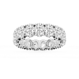Morgan Oval Lab Grown Diamond Classic Four Prong Eternity Band