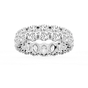 Morgan Oval Lab Grown Diamond Classic Four Prong Eternity Band