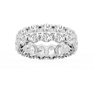 Morgan Oval Lab Grown Diamond Classic Four Prong Eternity Band