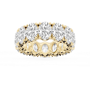Morgan Oval Lab Grown Diamond Classic Four Prong Eternity Band