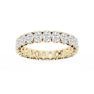 Morgan Oval Lab Grown Diamond Classic Four Prong Eternity Band