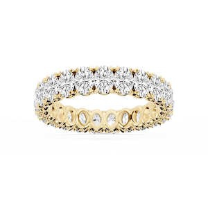 Morgan Oval Lab Grown Diamond Classic Four Prong Eternity Band