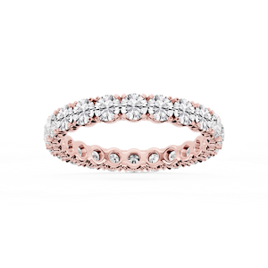 Morgan Round Lab Grown Diamond Classic Four Prong Eternity Band