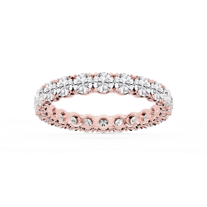 Morgan Round Lab Grown Diamond Classic Four Prong Eternity Band