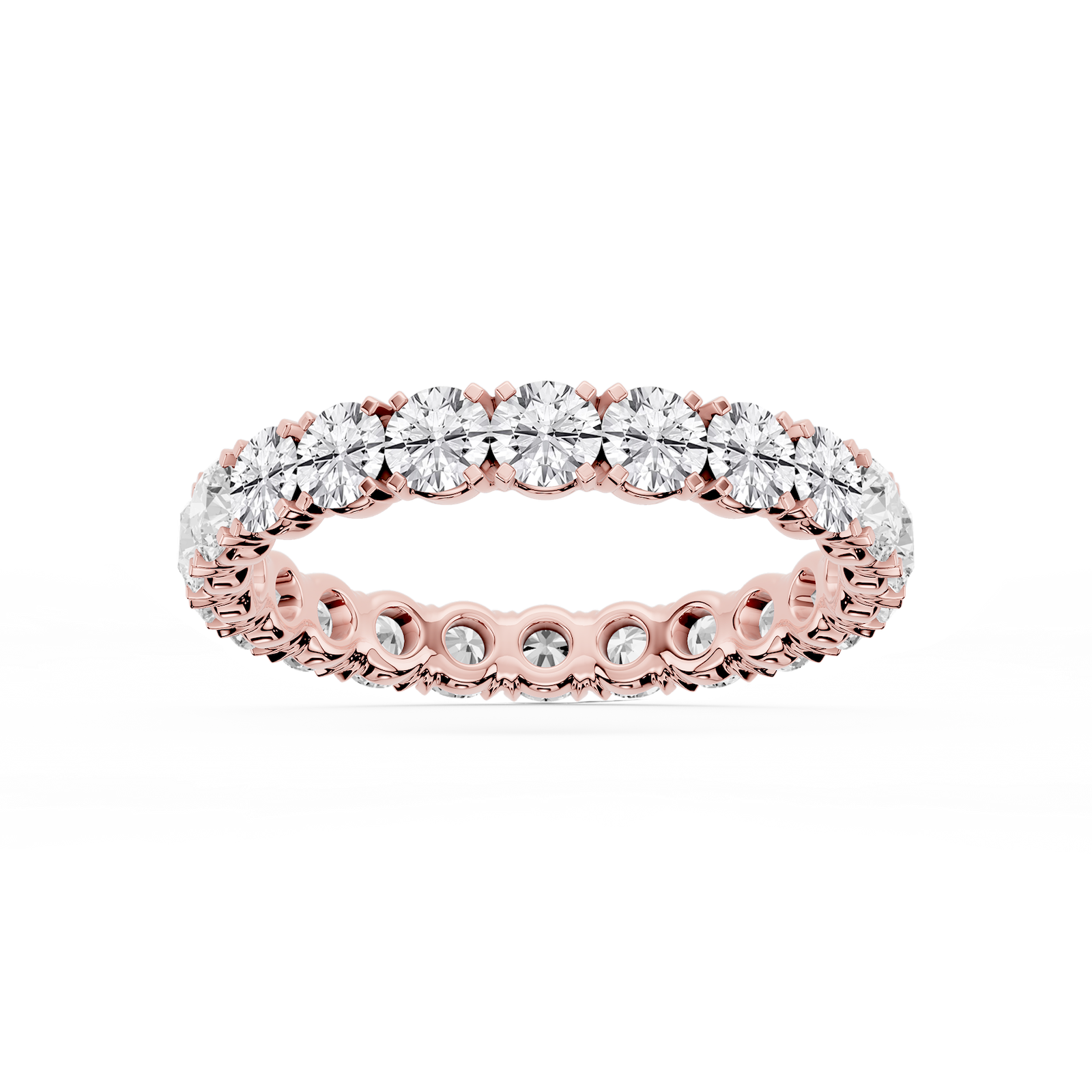 Zora Round Lab Grown Diamond Single Shared Prong Eternity Band