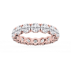 Morgan Round Lab Grown Diamond Classic Four Prong Eternity Band