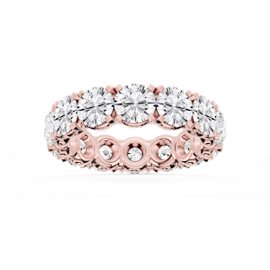 Morgan Round Lab Grown Diamond Classic Four Prong Eternity Band