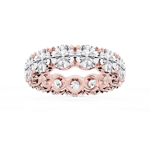 Morgan Round Lab Grown Diamond Classic Four Prong Eternity Band