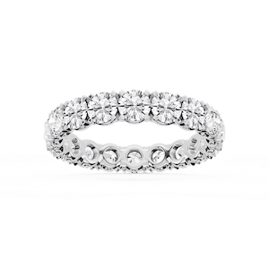 Morgan Round Lab Grown Diamond Classic Four Prong Eternity Band