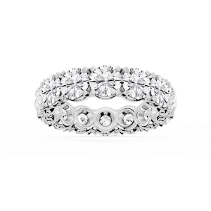 Morgan Round Lab Grown Diamond Classic Four Prong Eternity Band