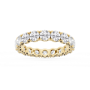 Morgan Round Lab Grown Diamond Classic Four Prong Eternity Band