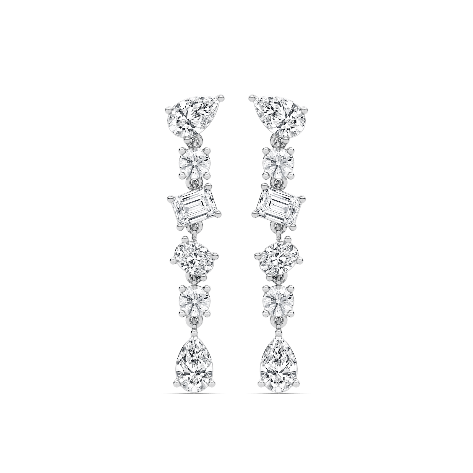1 ⁴⁄₅ ctw Multi Shape Lab Grown Diamond Dangle Earrings