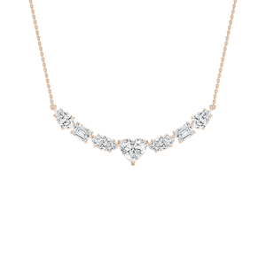 4 ½ ctw Multi-Shape Lab Grown Diamond Centered Heart Necklace - 18 Inches