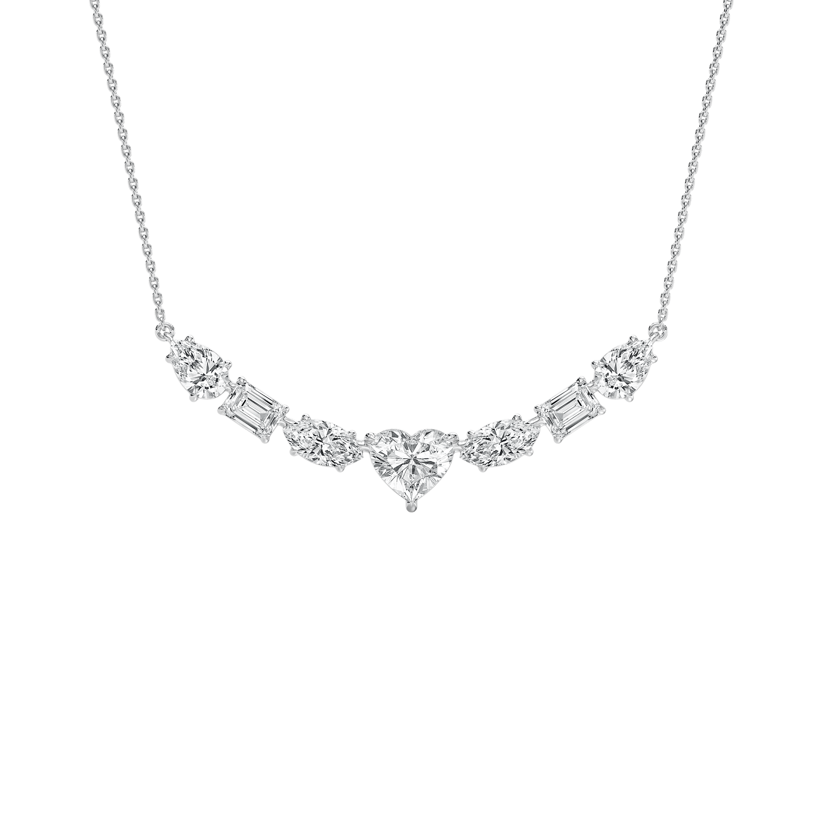 Multi-Stone Diamond Necklace in Rose Gold