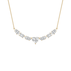 4 ½ ctw Multi-Shape Lab Grown Diamond Centered Heart Necklace - 18 Inches