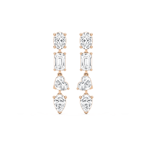 6 ³⁄₅ ctw Multi Shape Lab Grown Diamond Dangle Earrings