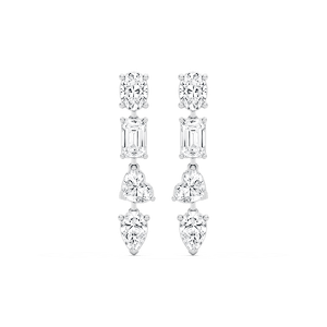 6 ³⁄₅ ctw Multi Shape Lab Grown Diamond Dangle Earrings