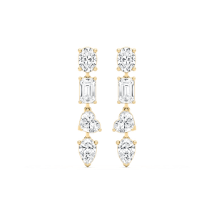 6 ³⁄₅ ctw Multi Shape Lab Grown Diamond Dangle Earrings
