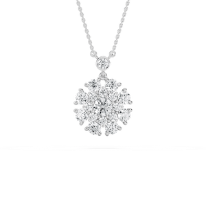 2 ⅓ ctw Round Lab Grown Diamond Multi-Demension Vintage Radiance Pendant  - 18 Inches