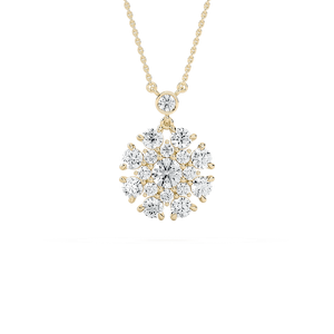 2 ⅓ ctw Round Lab Grown Diamond Multi-Demension Vintage Radiance Pendant  - 18 Inches