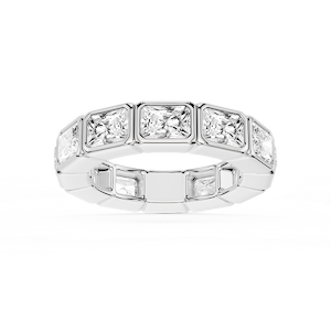 Natasha Radiant Lab Grown Diamond East West Bezel Eternity Band