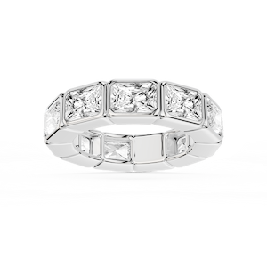 Natasha Radiant Lab Grown Diamond East West Bezel Eternity Band