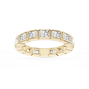 Natasha Radiant Lab Grown Diamond East West Bezel Eternity Band