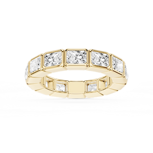 Natasha Radiant Lab Grown Diamond East West Bezel Eternity Band
