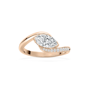 1 ctw Marquise Lab Grown Diamond East-West Bypass Promise Ring