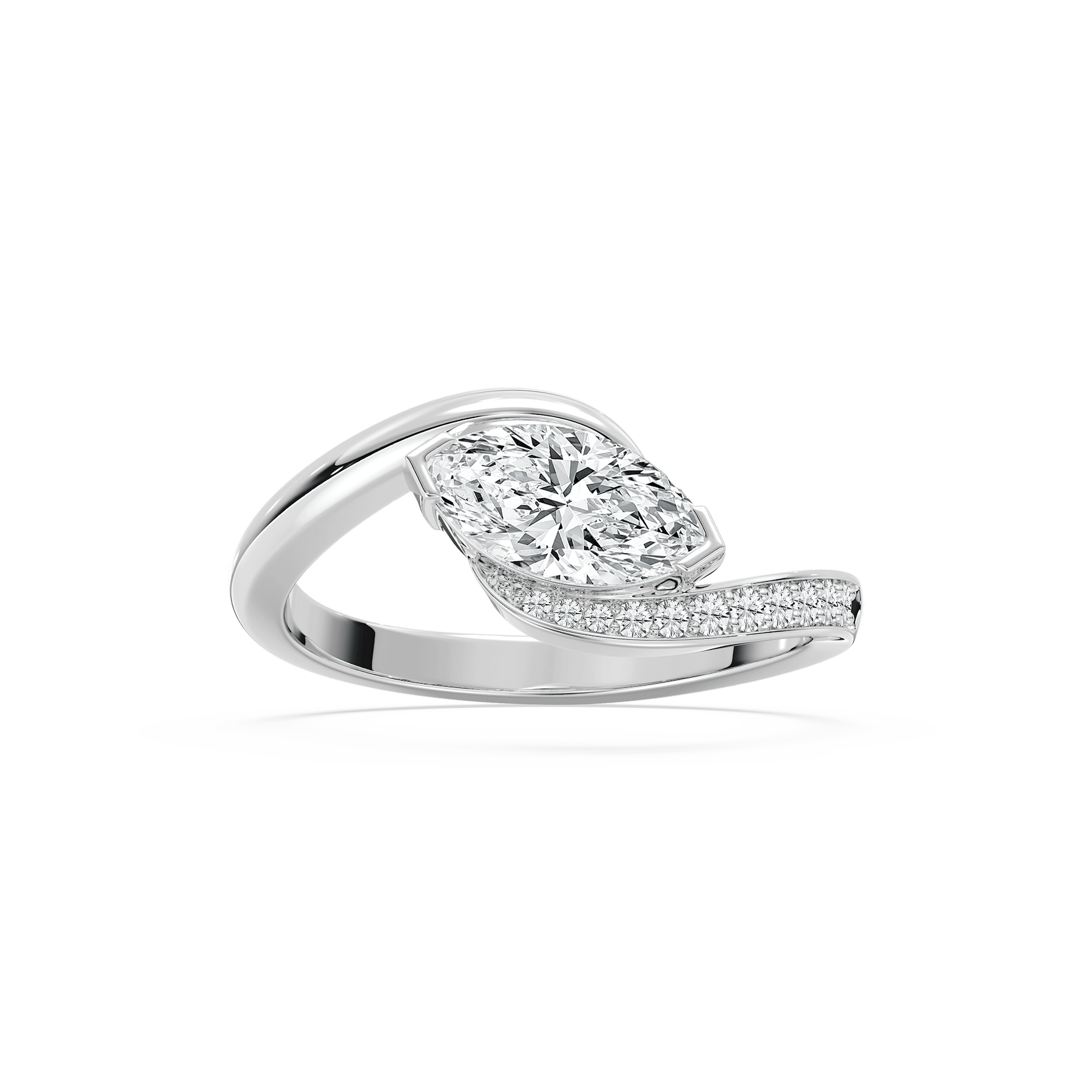 Navette Marquise Ring in Rose Gold