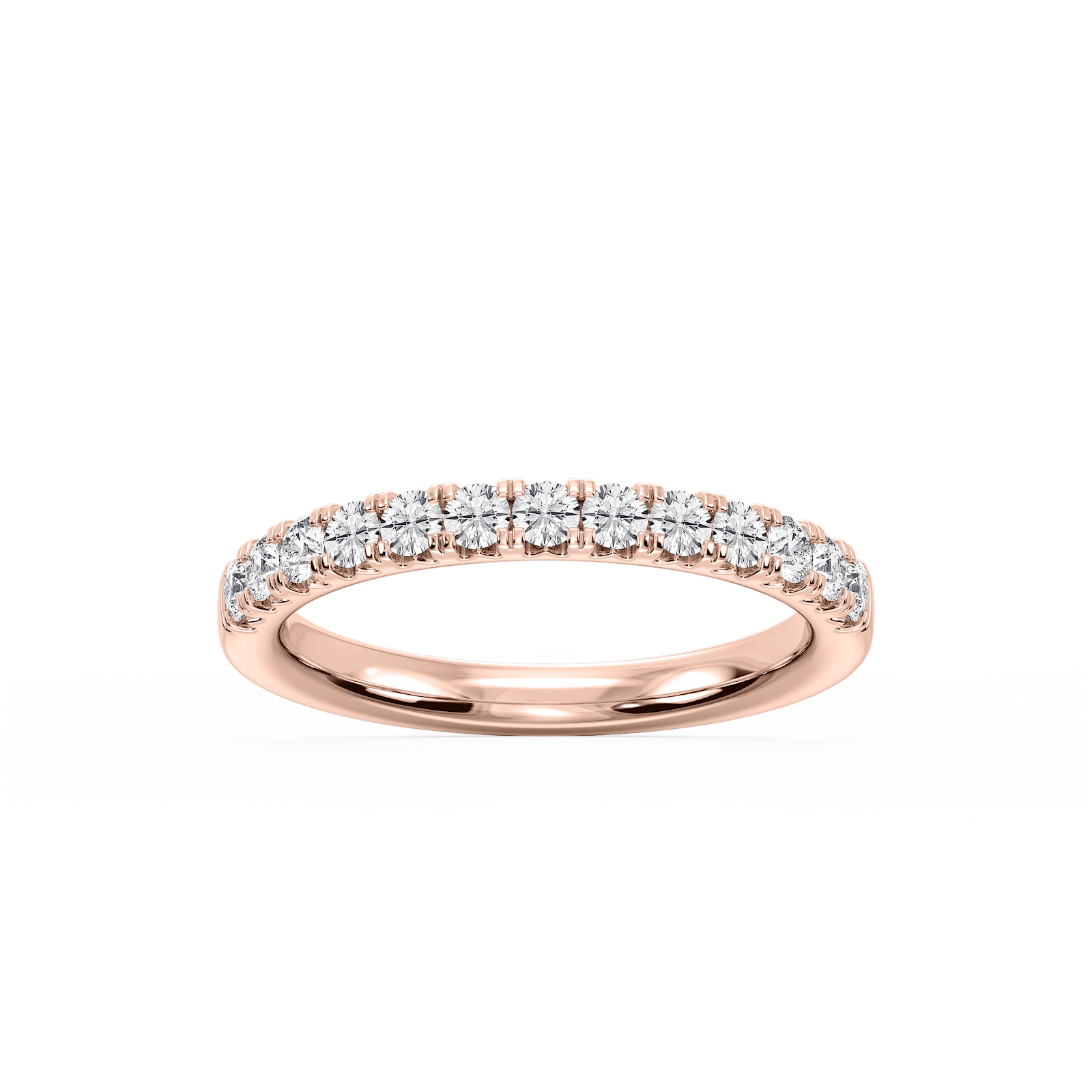 Meredith Round Lab Grown Diamond French Pave Anniversary Band