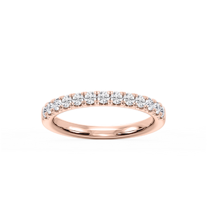Meredith Round Lab Grown Diamond French Pave Anniversary Band
