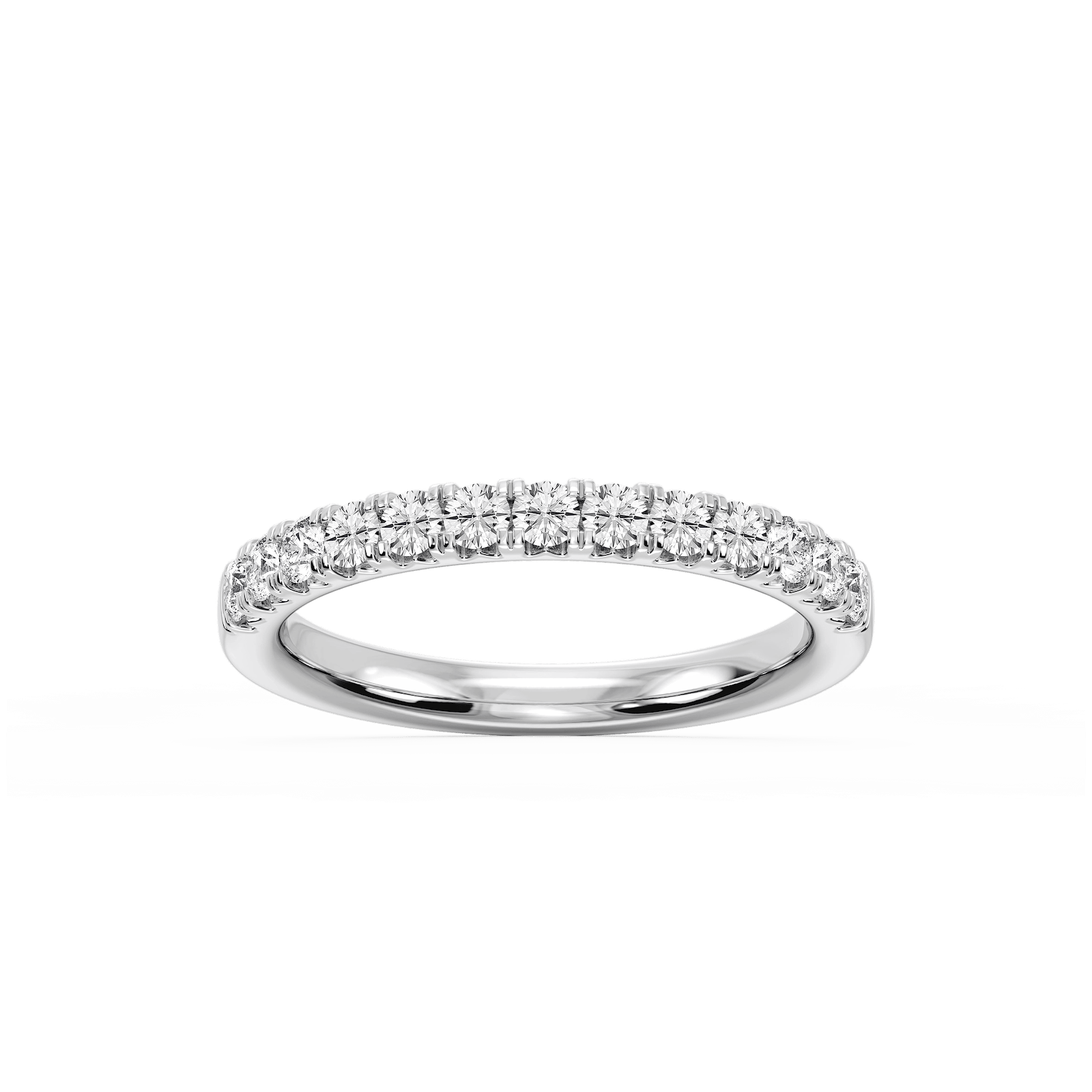 Meredith Round Lab Grown Diamond French Pave Anniversary Band