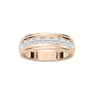 Ember 1 ctw Round Lab Grown Diamond Nine Stone Channel Anniversary Band
