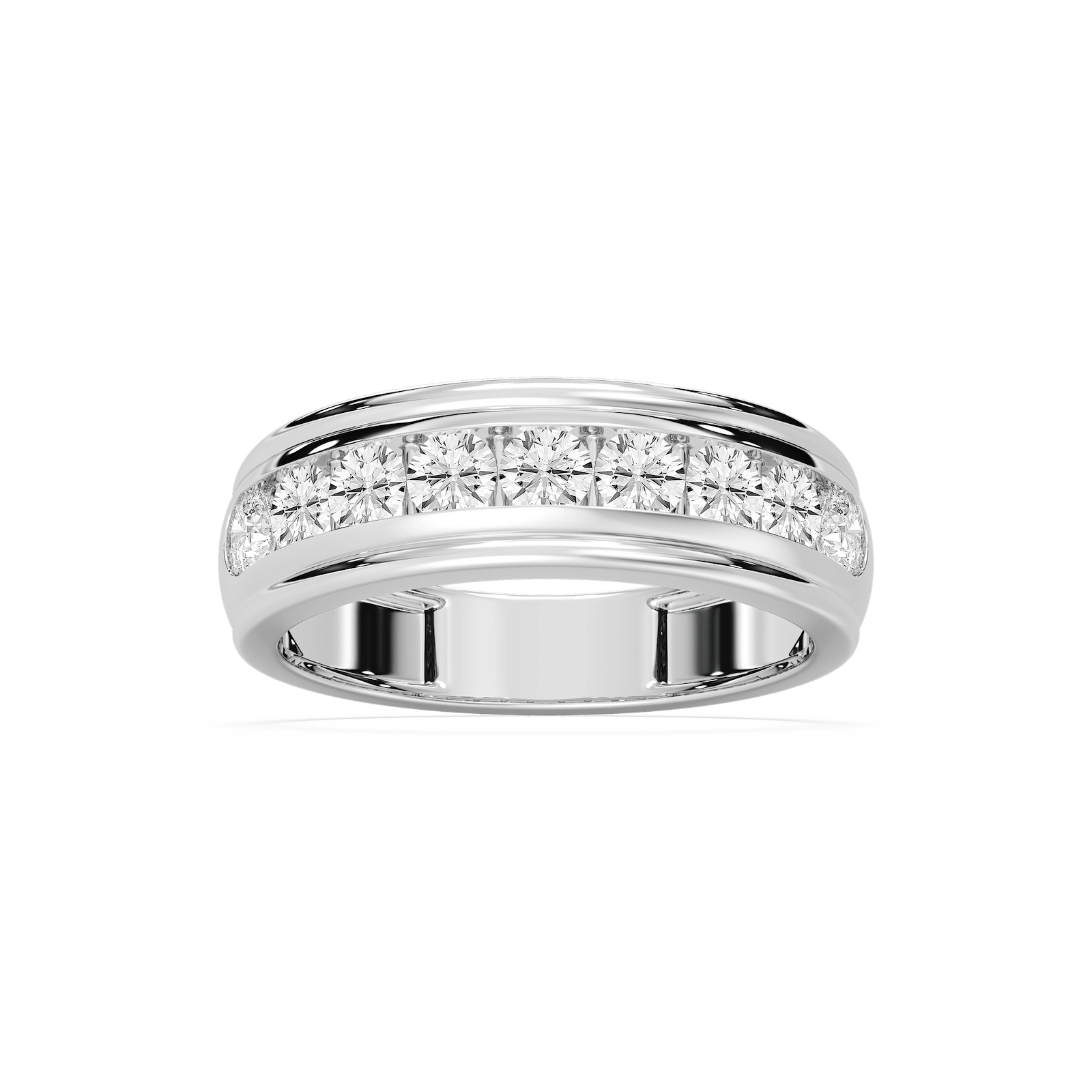 Nine-Stone Diamond Anniversary Band in Rose Gold