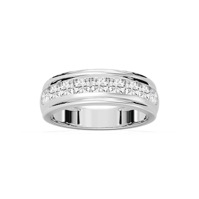 Ember 1 ctw Round Lab Grown Diamond Nine Stone Channel Anniversary Band