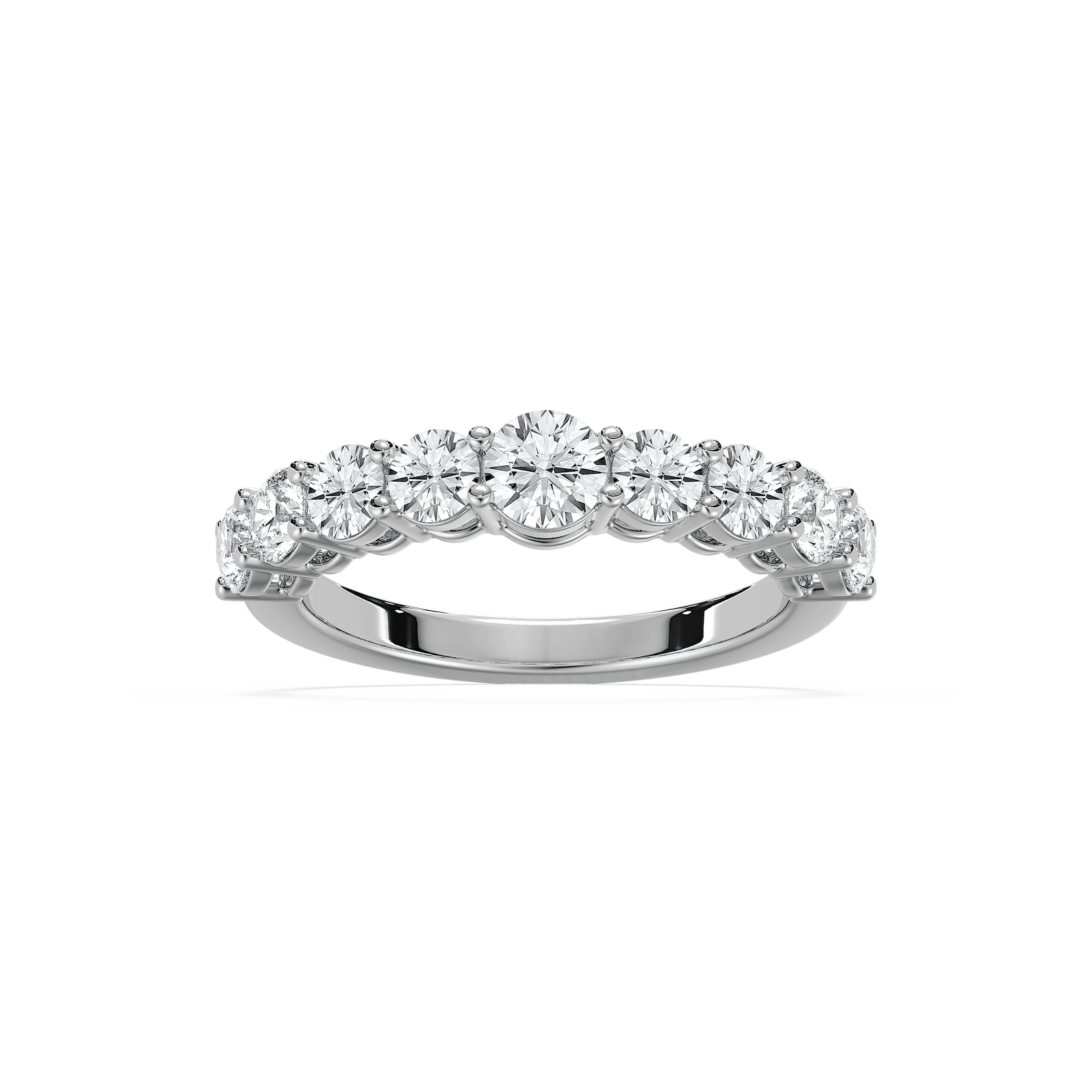 Nine Stone Lab Grown Diamond Band in Rose Gold