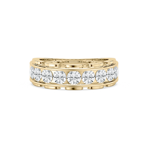 Kaylee 1 ½ ctw Round Lab Grown Diamond Nine Stone Link Anniversary Band