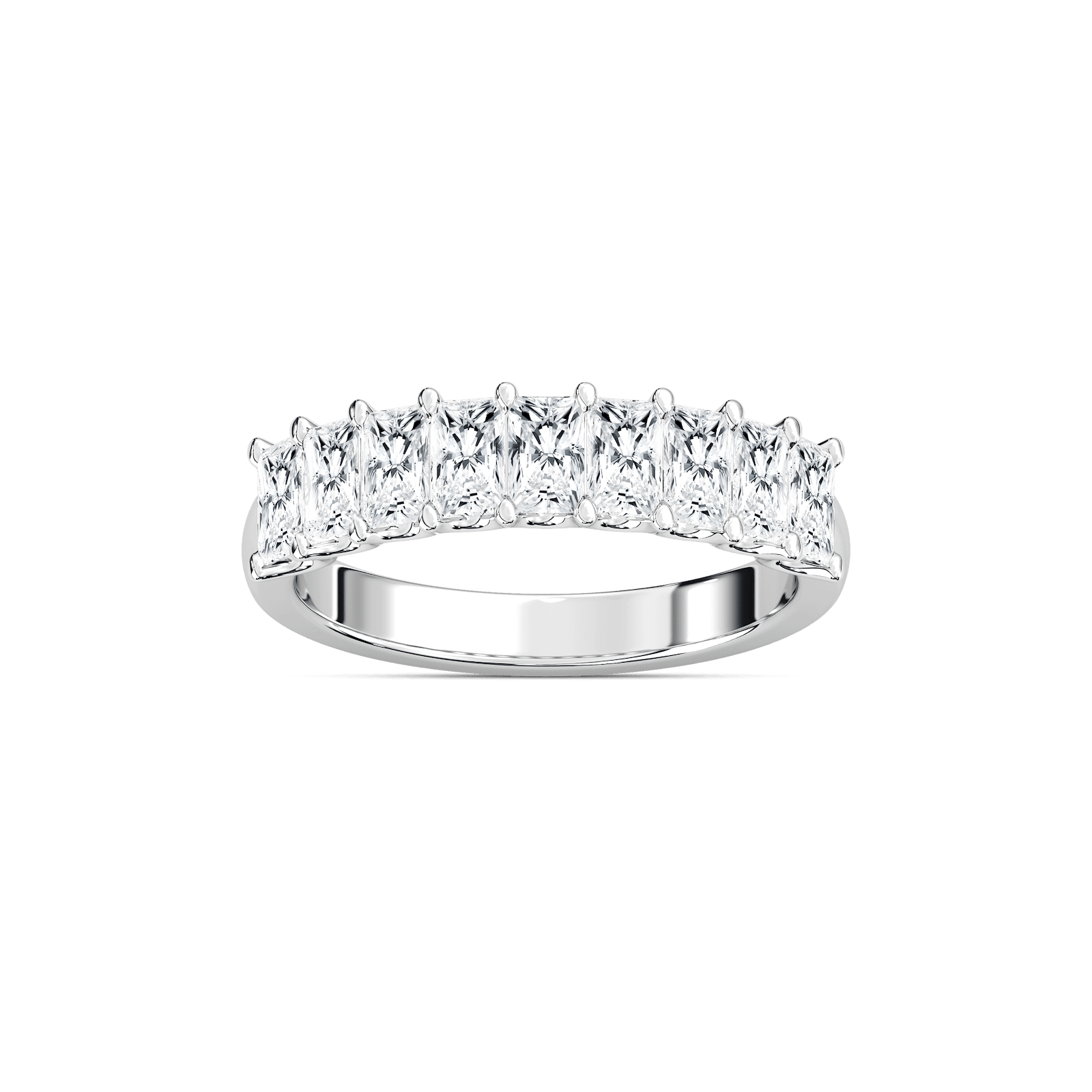 Lydia 1 ⅕ ctw Radiant Lab Grown Diamond Nine Stone U Prong Anniversary Band