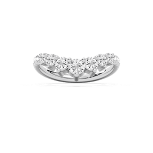 Nola 7/8 ctw Round Lab Grown Diamond Graduated Curved Band