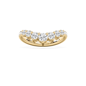 Nola 7/8 ctw Round Lab Grown Diamond Graduated Curved Band