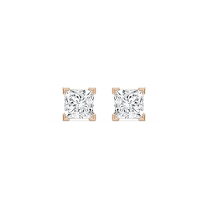 2 ctw Princess Lab Grown Diamond Stud Earrings