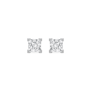 2 ctw Princess Lab Grown Diamond Stud Earrings