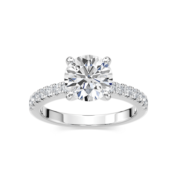 Khloe Lab Grown Diamond Side Stone Engagement Ring