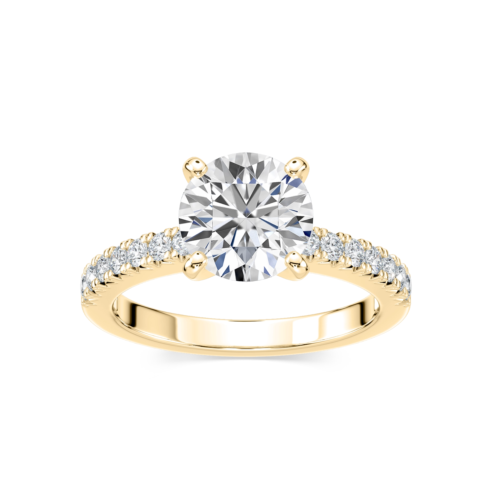 Khloe Lab Grown Diamond Side Stone Engagement Ring