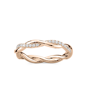 Valentina 1/8 ctw Round Lab Grown Diamond Twist Wedding Band