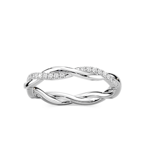 Valentina 1/8 ctw Round Lab Grown Diamond Twist Wedding Band
